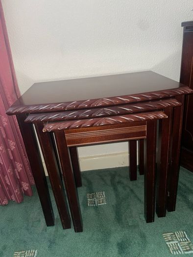 Nest of 3 Tables Mahogany Mint Condition