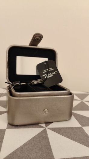 Jewelry Box Faux Leather Travel Size Double Compartments Mirror Tuscan designs
