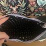 Handmade witch shoulder bag black and lilac Image 8