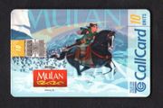 1997 Ireland 10 unit Disney's new film Mulan (Schlumberger SC7) Call Card Used. Telecom Eireann card number 1222.