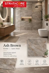Ash Brown 60x60 Porcelain Tiles