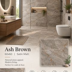 Ash Brown 60x60 Porcelain Tiles