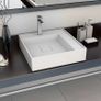 Wash Basin 50x50x12.3 cm Mineral Cast/Marble Cast White Image 9