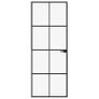 Interior Door Black 76x201.5 cm Tempered Glass&Aluminium Image 3