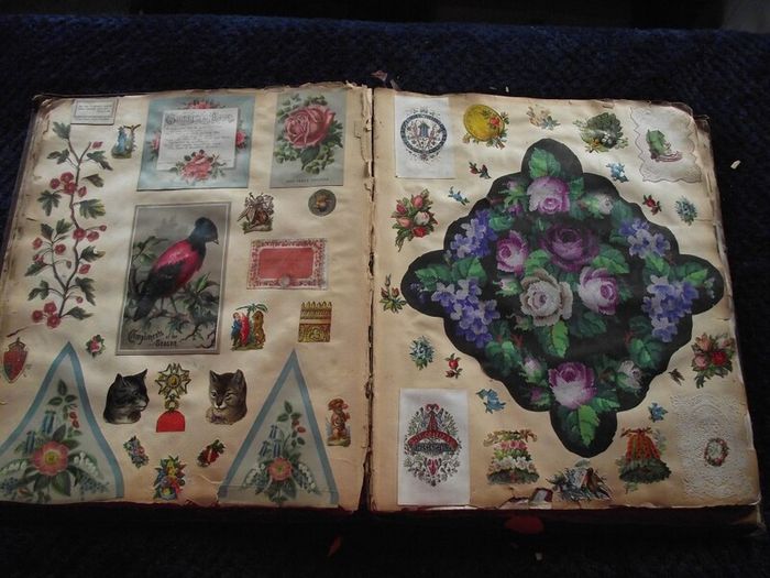 Victorian/Edwardian Album of colourful scraps - Circa 1890's/1900's