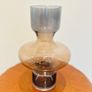 Smoky 2 tone glass shaped vases or decorative glassware pieces Image 2
