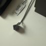 Emporio Armani Men's Gunmetal Statement Necklace Cube Pendant Image 4