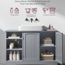 Bathroom Washbasin Cabinet with 2 Doors & Adjustable Shelves Image 7