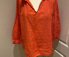 Part Two Copenhagen orange linen top size 14