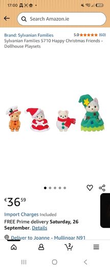 sylvanian families happy christmas friends