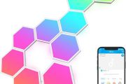 NEW SALE | Hexa Light Panels, Smart Hexagon LED Wall Lights, Wi-Fi RGBIC Music Sync Lights Work with Alexa &amp; Google Assistant for Living Room 10 Packs
