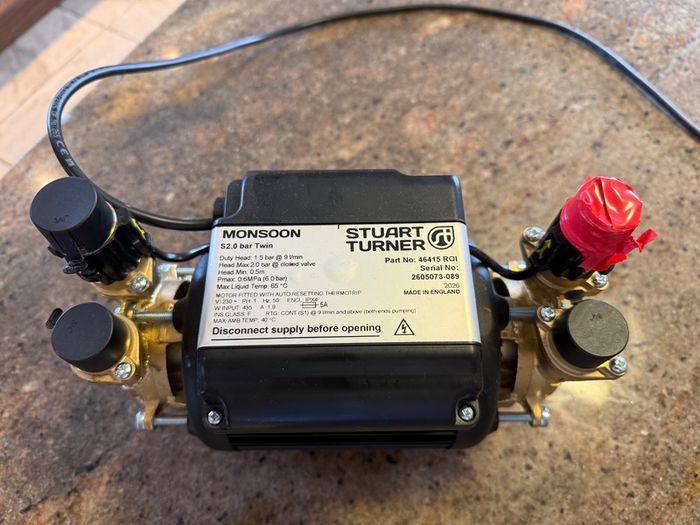 Monsoon Shower Pump 2 Bar Twin