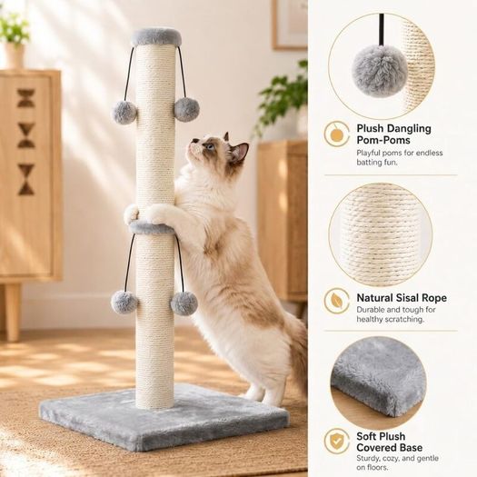 Dimaka 74cm Tall Cat Scratching Post for Large Cats - Brand New Sealed