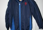 Navy and Blue Hooded Fleece Lined Football Jacket Age 6 - 7 Years