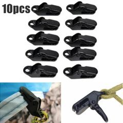 10Pcs Outdoor Tarpaulin Clips Camping Tents Awning Wind Rope Clamp Equipment Plastic Clip Buckle Fixed Jaw Grip Hook