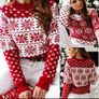 Women's Christmas sweater with snowflakes Image 6