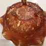Buy 2  , Get 1 Free - Antique Orange Tree Marigold Carnival Ruffled Edge Three legged Bowl - 21 cm diameter Image 4