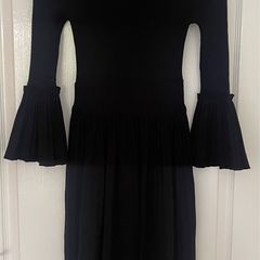 Elisabetta Franchi black ribbed dress