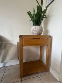 Oak console table