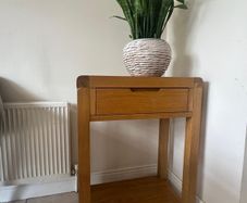 Oak console table