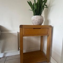 Oak console table