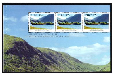 2011 Ireland National Parks of Ireland Commemorative Stamp Booklet Pane featuring Glenveagh National Park Mint Never Hinged (MNH). Hibernian HP204