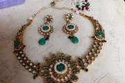 Costume  Necklace &amp; Matching  Earrings.  Length  - Adjustable. .