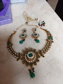 Costume  Necklace & Matching  Earrings.  Length  - Adjustable. .