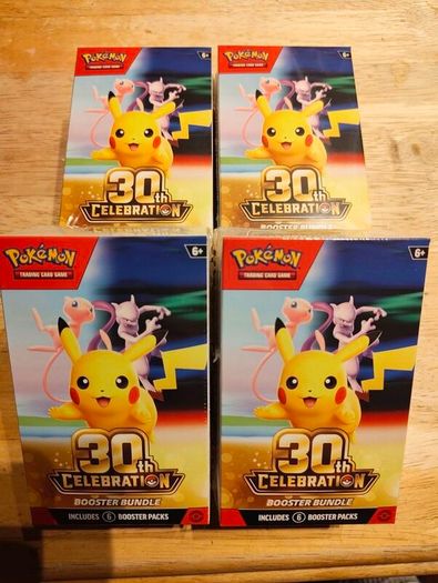 Pokemon Tcg 30th Anniversary Booster Bundle X4 English Sealed
