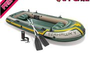 4 Boat Set - four man inflatable dinghy with oars and pump (FREE SHIPPING)