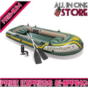 4 Boat Set - four man inflatable dinghy with oars and pump (FREE SHIPPING)