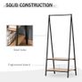 2-Tier Garment Rack Storage Shelves Metal Coat Clothes Stand Shoes Storage Organisation shelves Open Wardrobe Freestanding Tidy Rail 64 x 42.5 x 149 cm (FREE POSTAGE) Image 7