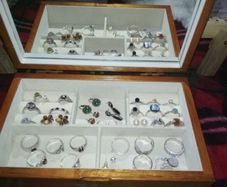 Wooden Jewelry box with mirror