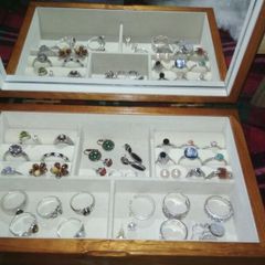 Wooden Jewelry box with mirror
