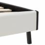 Bed Frame White and Black Faux Leather 120x190 cm Image 8