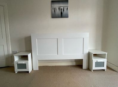 Headboard Unit (king size) & 2 bedside lockers