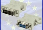 New Male DVI to Female VGA Adapter Video Converter 24+5 DVI-I #62