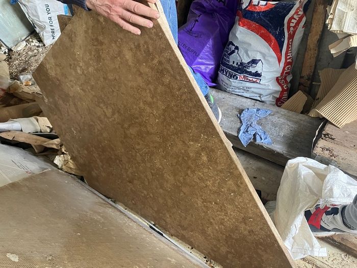 Travertine marble countertops