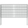 2D Gabion Fence Galvanised Steel 2.008x1.03 m 2 m (Total Length) Grey Image 2