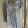TU Blue/white long line top size UK16/18 EU44/46 Postage included Image 2