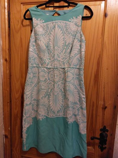 Monsoon green and white mandala print dress (free postage)