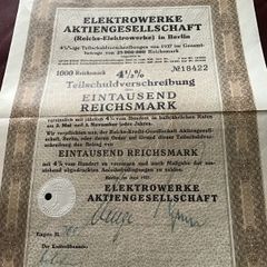 Rare/Genuine WW2 German War Bond