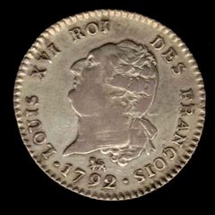 Royal France 1792 Louis XVI (30 Sols) VF