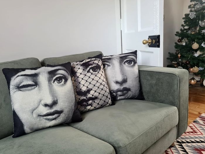 Fornasetti Style Cushion Cover with Filler