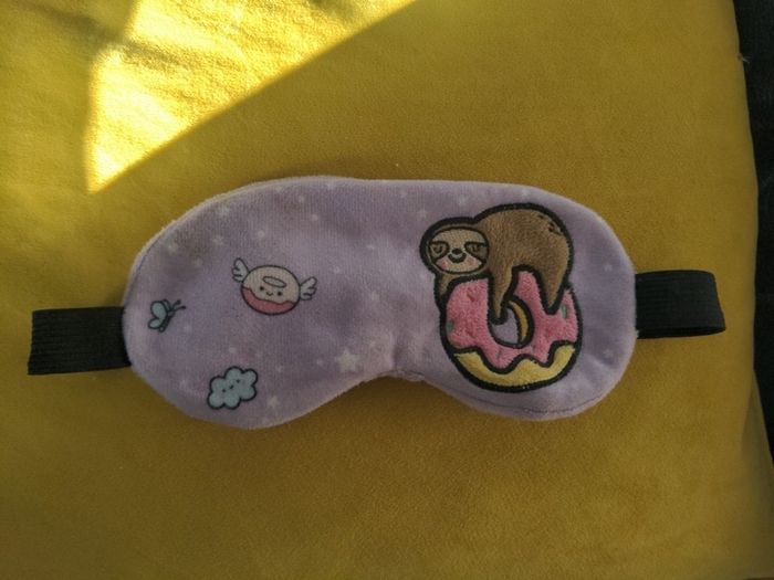 Girls sloth on a donut eyeask