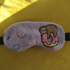 Girls sloth on a donut eyeask