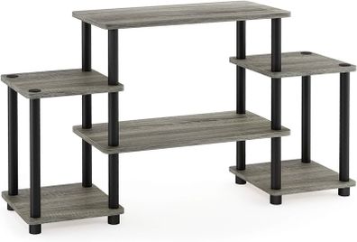 NEW SALE | Turn-N-Tube No Tools Entertainment Center, TV Unit, TV Stands, French Oak/Black, 105.4 (W) x 58 (H) x 29.5 (D) cm