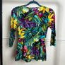 Blumarine Vtg Floral Blouse Sz 8UK 4US 40IT Jersey Y2K 90's Retro Image 7