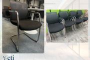 12 X Black Meeting Room Chairs With Chrome Leg