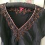 Beautiful Mnsoon Black 100%silk Top Image 4